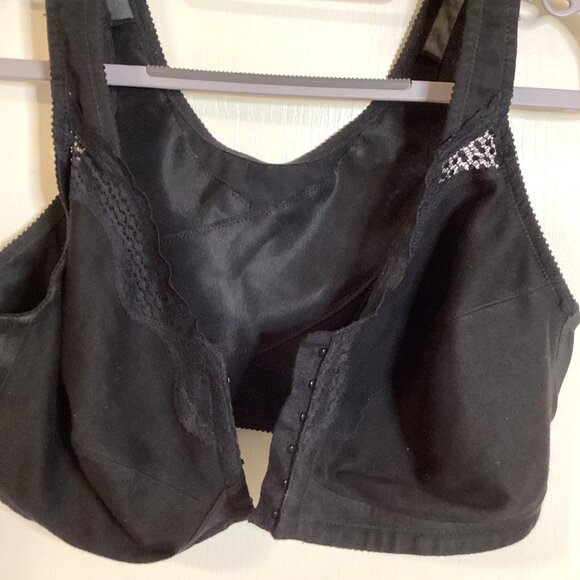 Exquisite Form Women's Black Bra Front Fastening Closure Wireless Size 40D - Picture 4 of 6